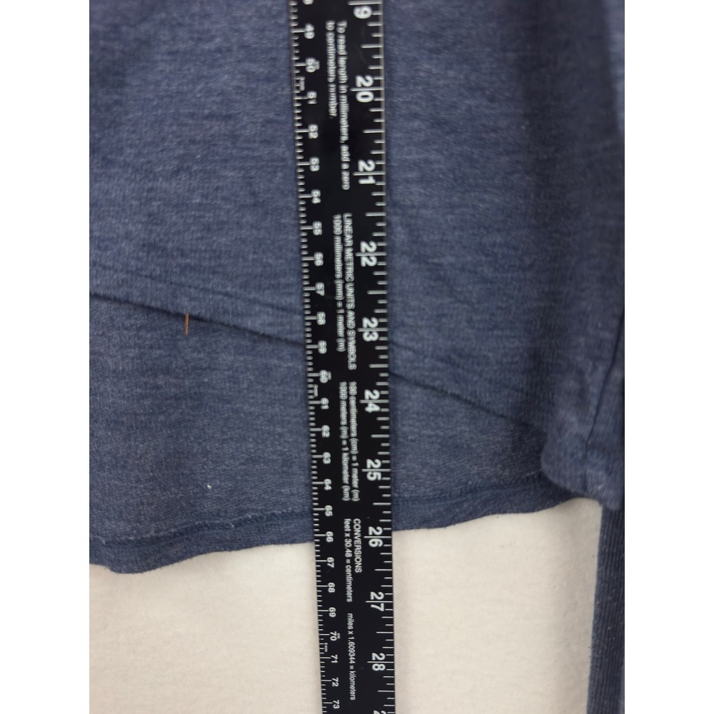 Calvin Klein Jeans Hoodie Womens Large Blue Heathered CK Pullover Sweatshirt - Picture 4 of 6
